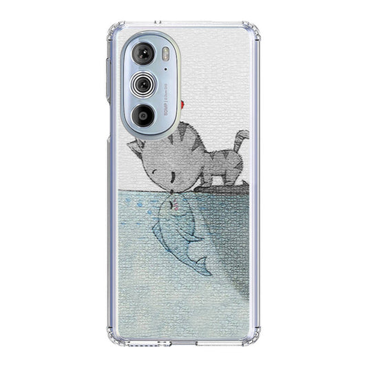 Cat Fish Kisses Motorola Edge Plus 2022 Case