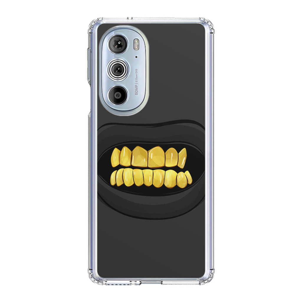 Gold Grillz Motorola Edge Plus 2022 Case