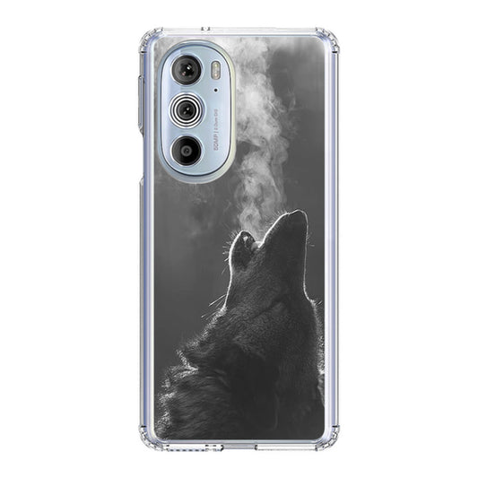 Howling Wolves Black and White Motorola Edge Plus 2022 Case