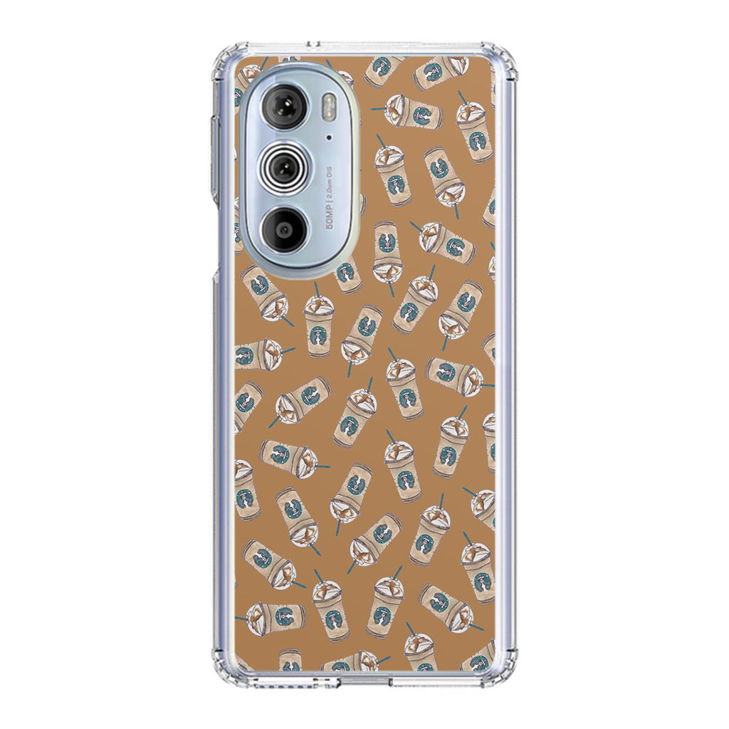 Iced Cappuccinos Lover Pattern Motorola Edge Plus 2022 Case