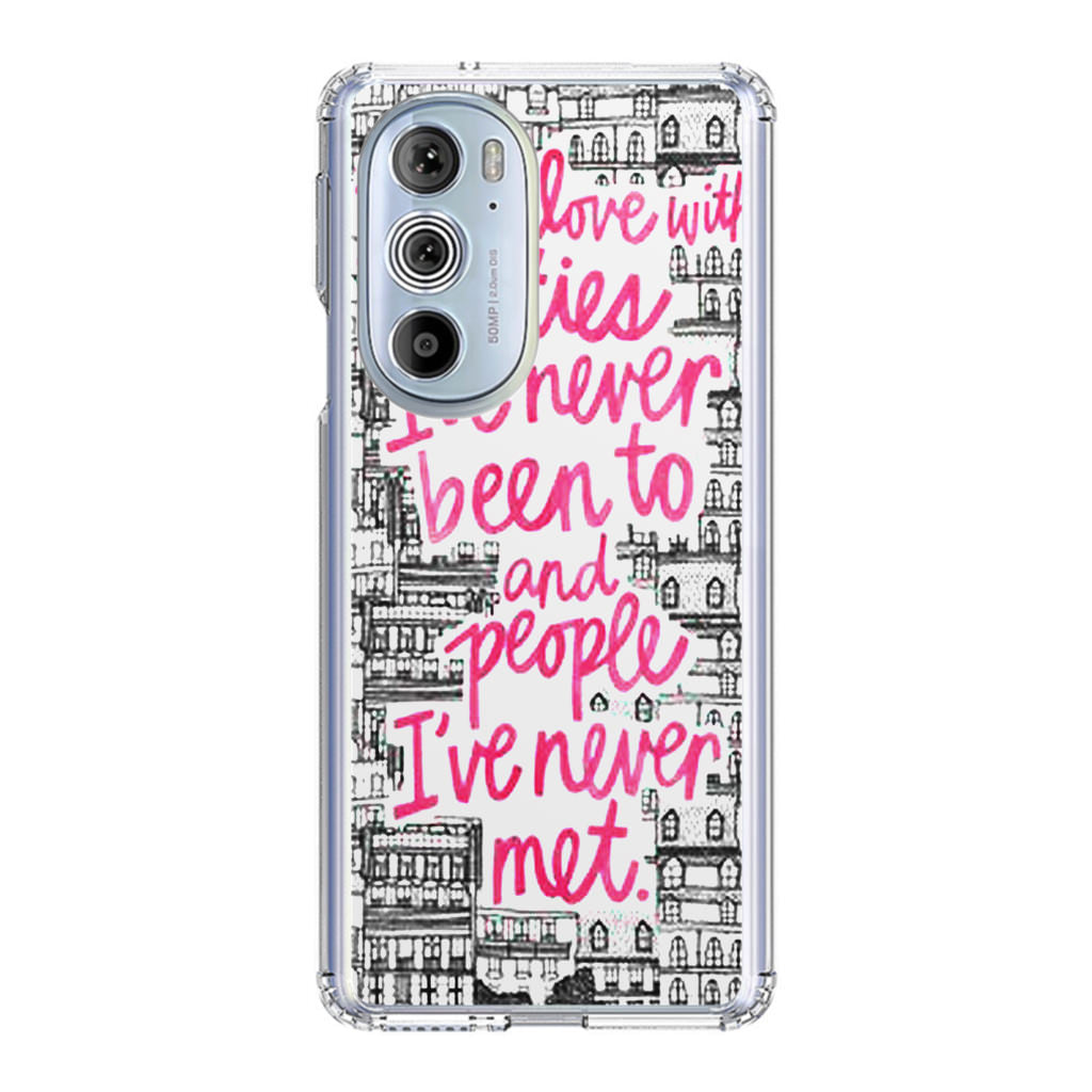 John Green Quotes I'm in Love With Cities Motorola Edge Plus 2022 Case