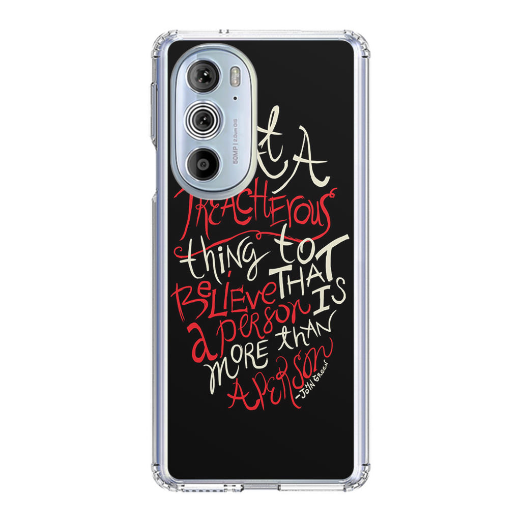 John Green Quotes More Than A Person Motorola Edge Plus 2022 Case