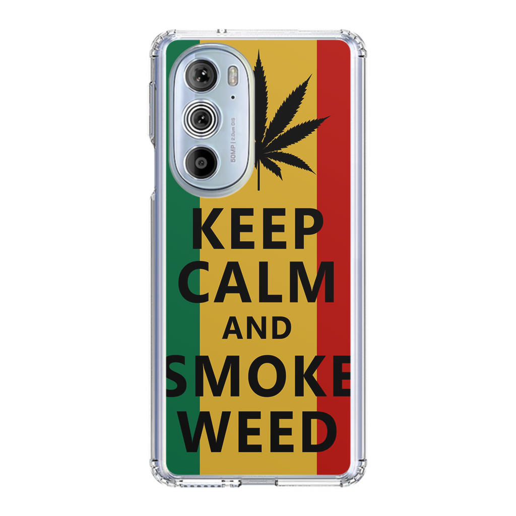 Keep Calm And Smoke Weed Motorola Edge Plus 2022 Case