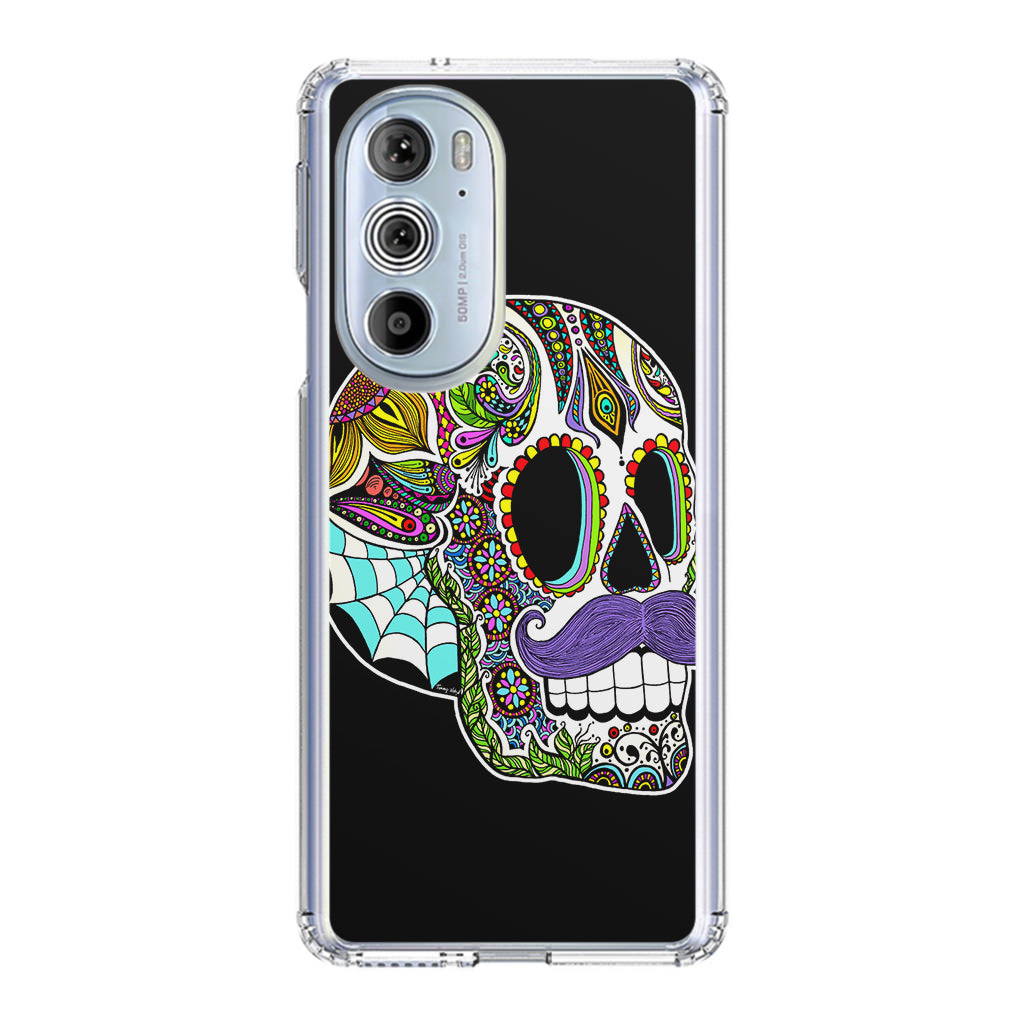 Mustache Sugar Skull Motorola Edge Plus 2022 Case