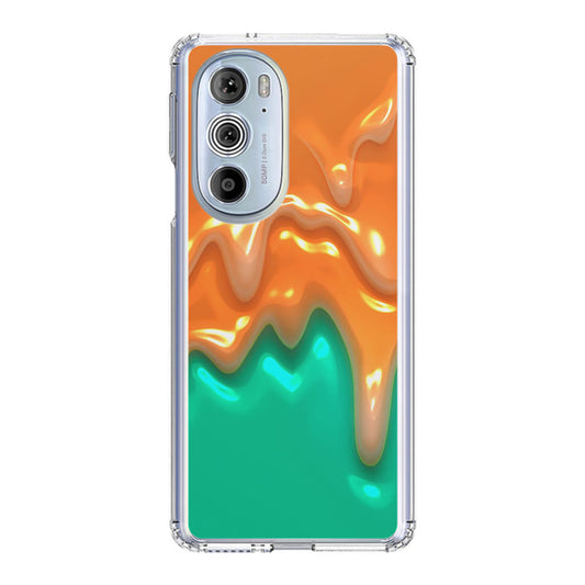 Orange Paint Dripping Motorola Edge Plus 2022 Case