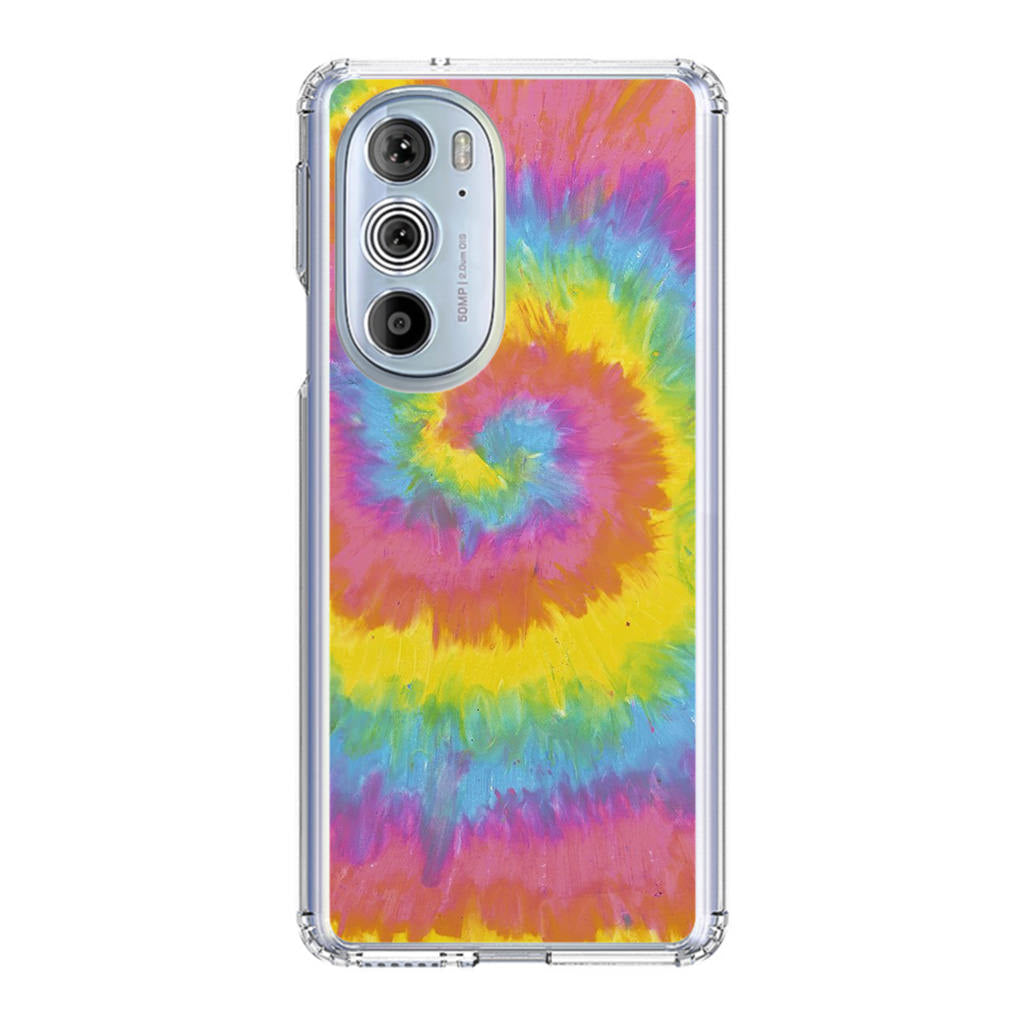 Pastel Rainbow Tie Dye Motorola Edge Plus 2022 Case