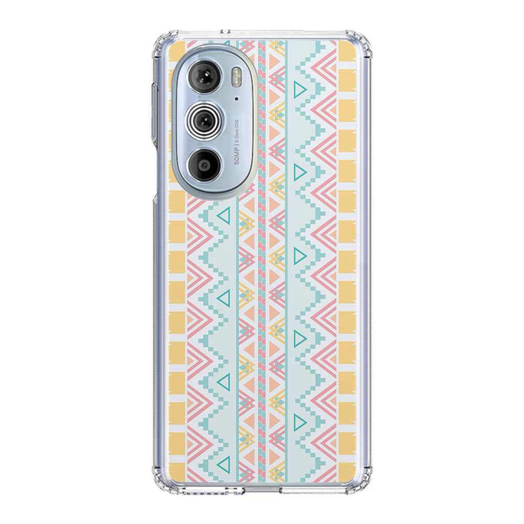 Peach Aztec Pattern Motorola Edge Plus 2022 Case