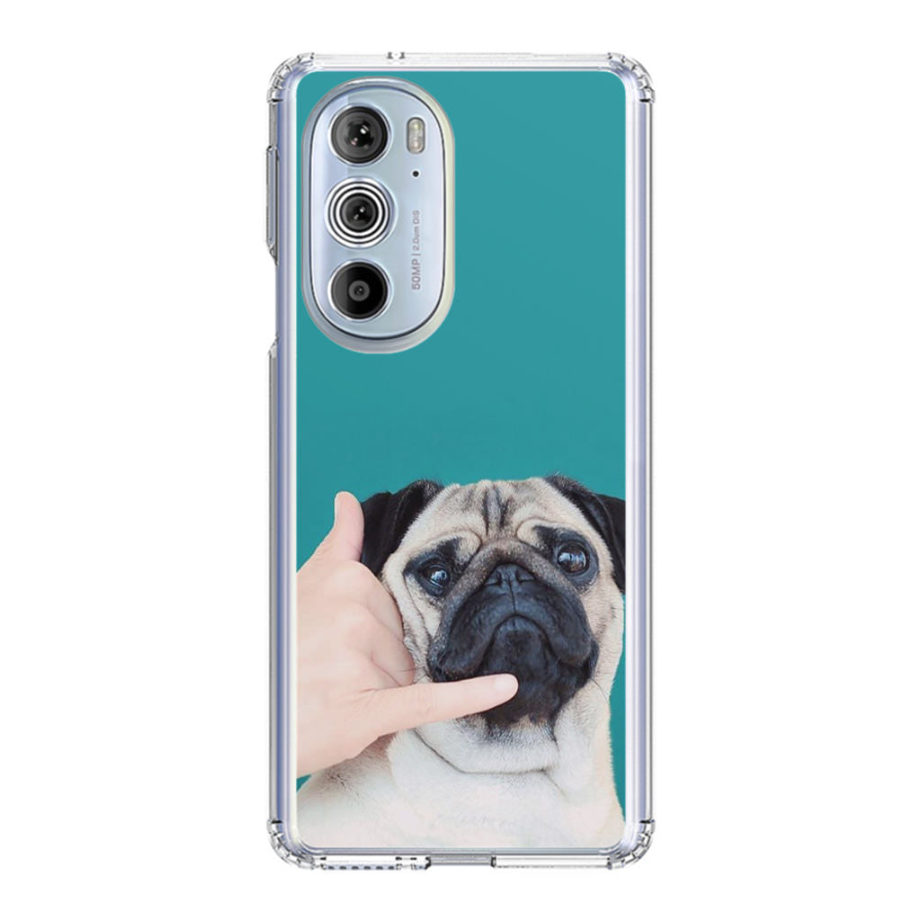 Pug is on the Phone Motorola Edge Plus 2022 Case