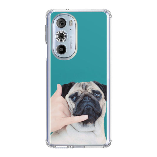 Pug is on the Phone Motorola Edge Plus 2022 Case