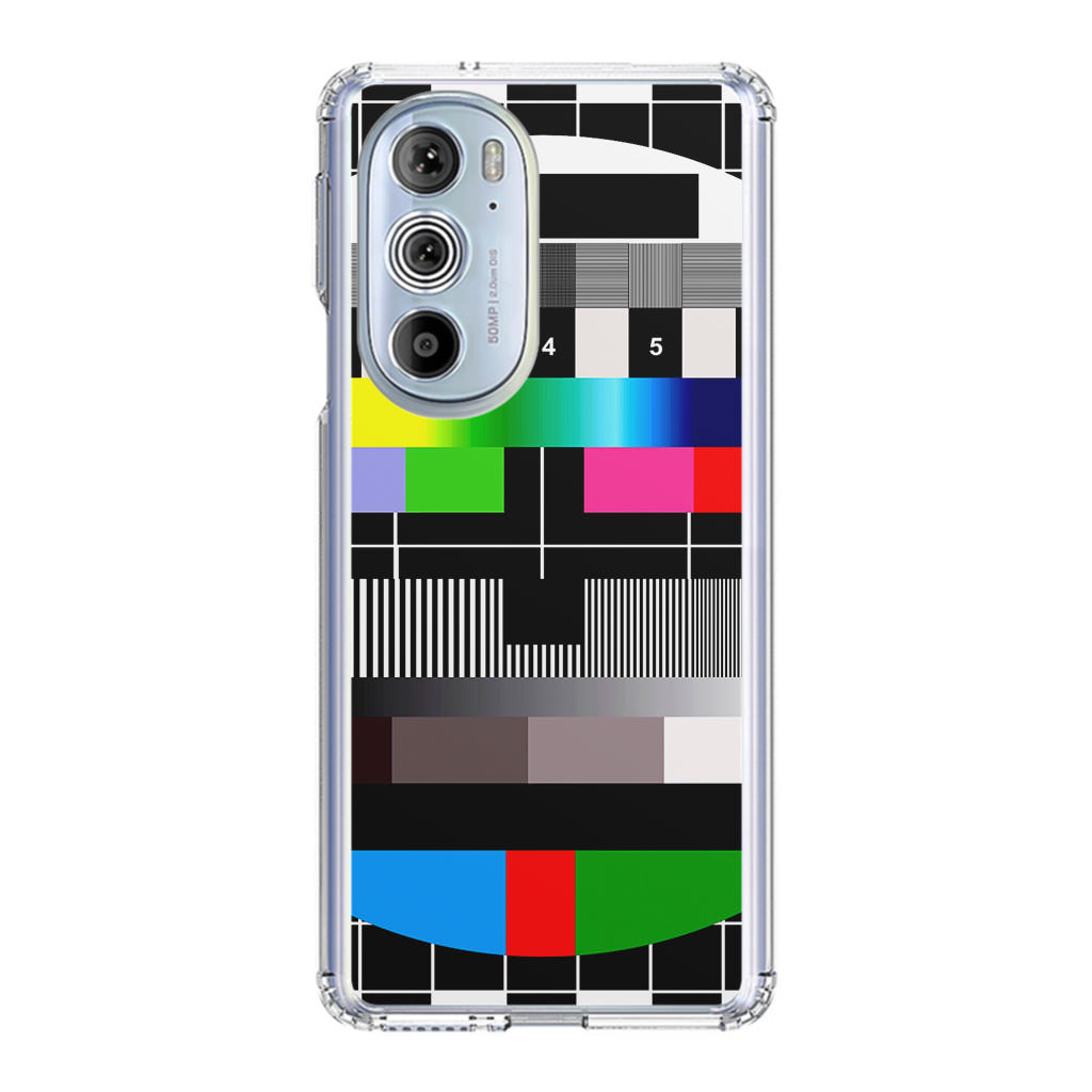 Scheme Pause TV Colorful Mesh Motorola Edge Plus 2022 Case