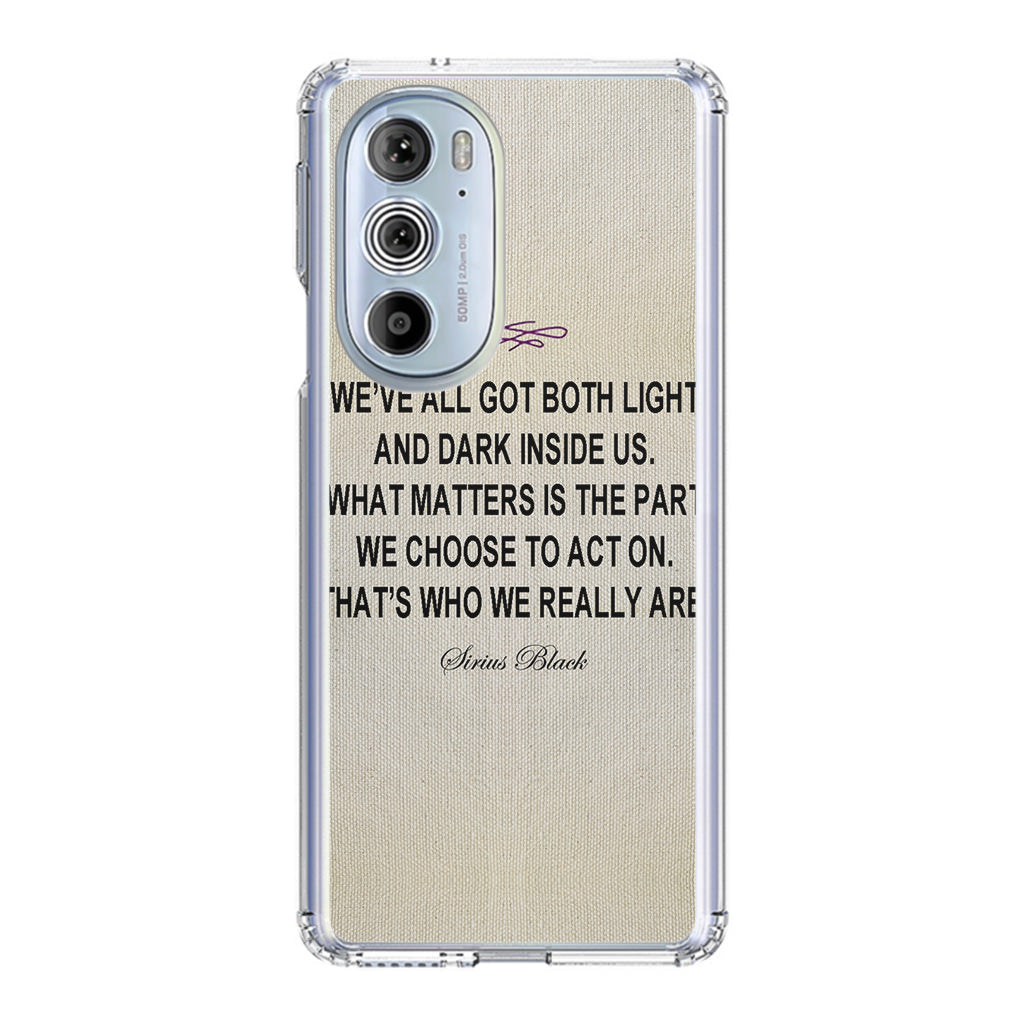 Sirius Black Quote Motorola Edge Plus 2022 Case