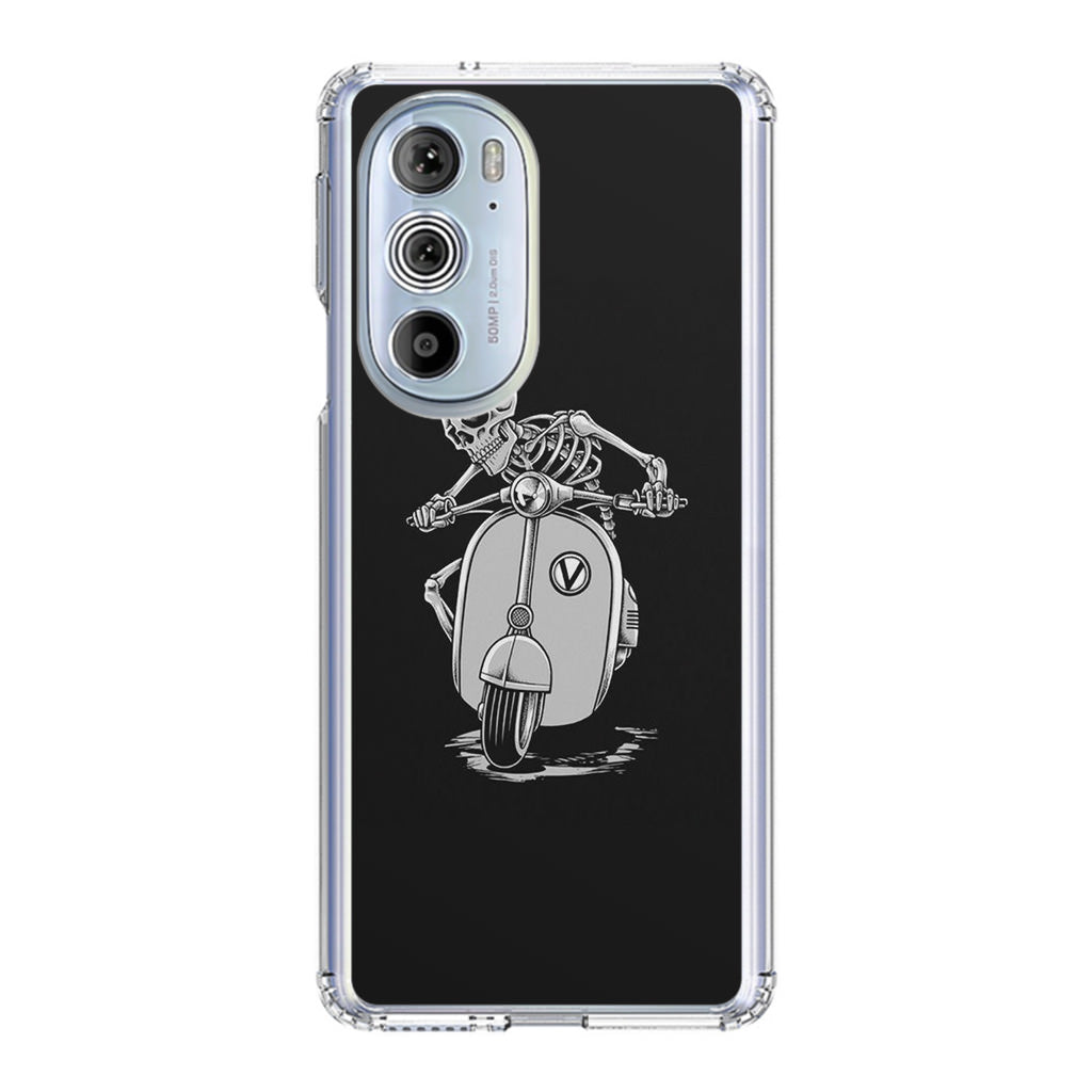Skeleton Rides Scooter Motorola Edge Plus 2022 Case