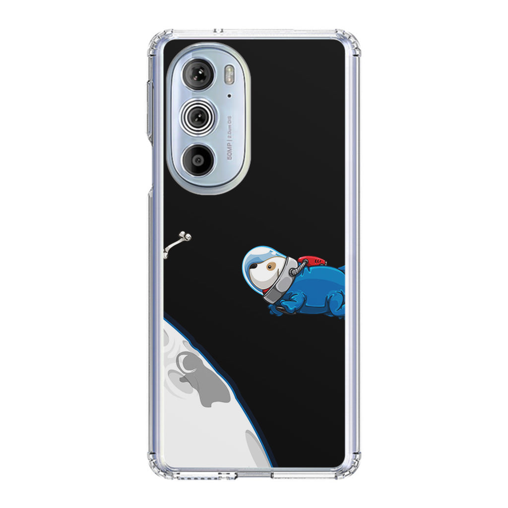 Space Dog Chasing A Bone Motorola Edge Plus 2022 Case