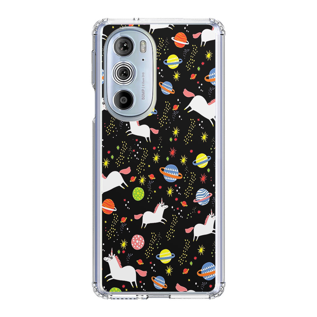 Space Unicorn Pattern Motorola Edge Plus 2022 Case