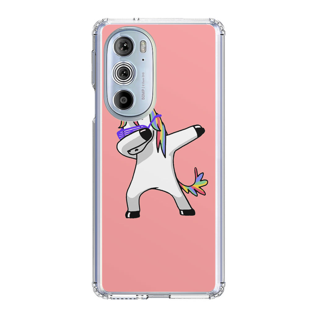 Unicorn Dabbing Pink Motorola Edge Plus 2022 Case