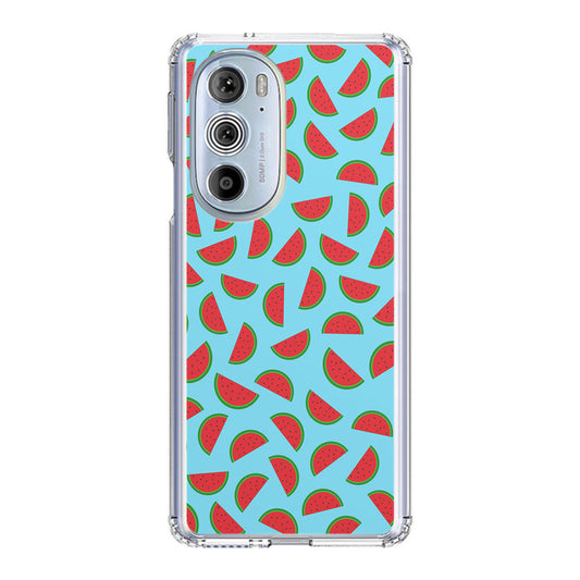 Watermelon Fruit Pattern Blue Motorola Edge Plus 2022 Case