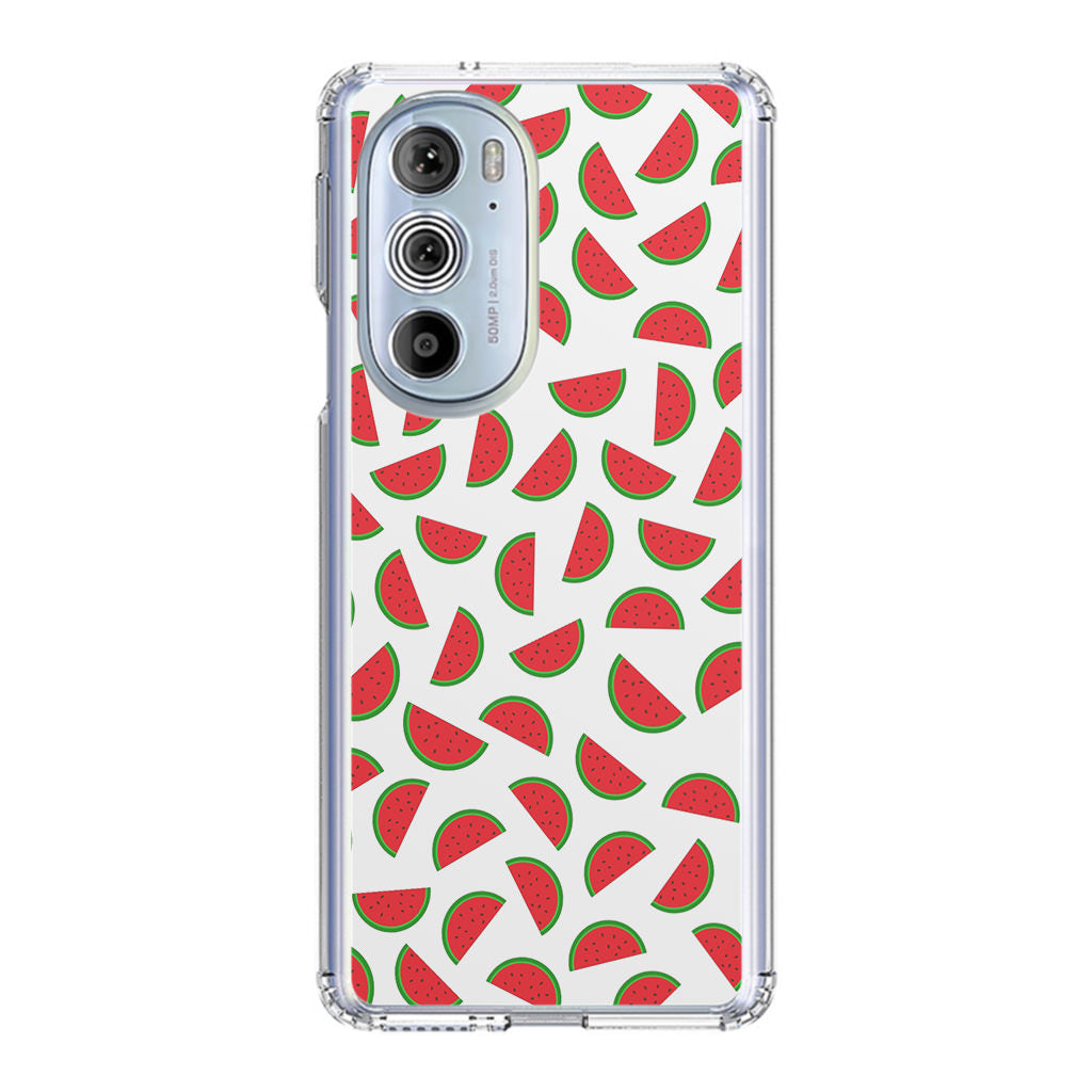 Watermelon Fruit Pattern White Motorola Edge Plus 2022 Case