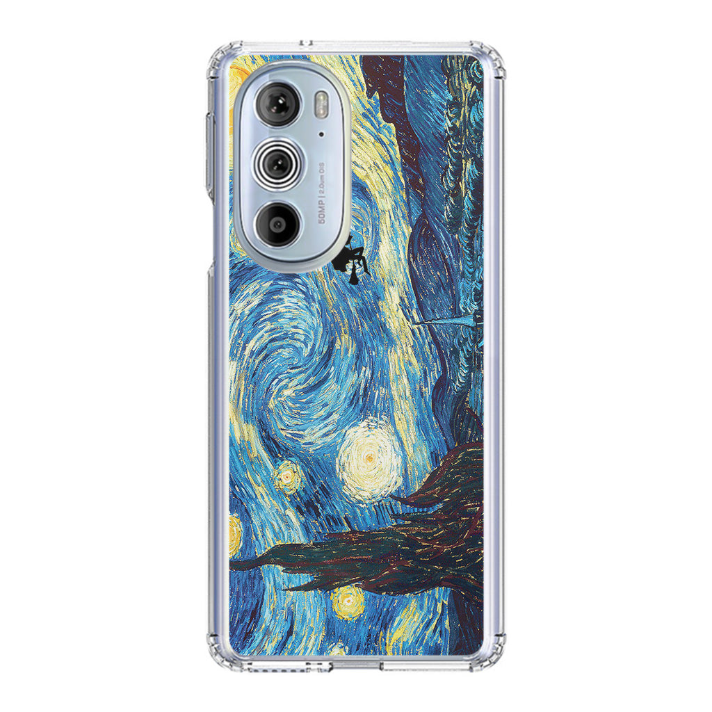 Witch on The Starry Night Sky Motorola Edge Plus 2022 Case