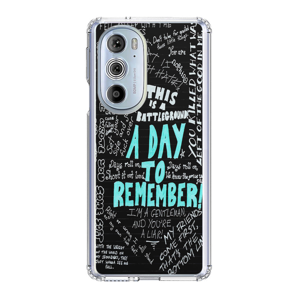 A Day To Remember Quote Motorola Edge Plus 2022 Case