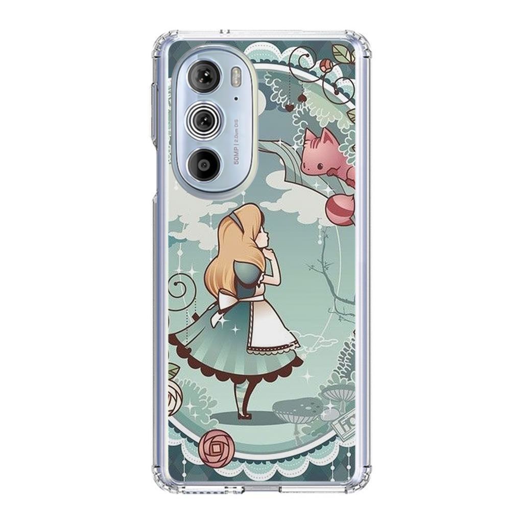 Alice And Cheshire Cat Poster Motorola Edge Plus 2022 Case