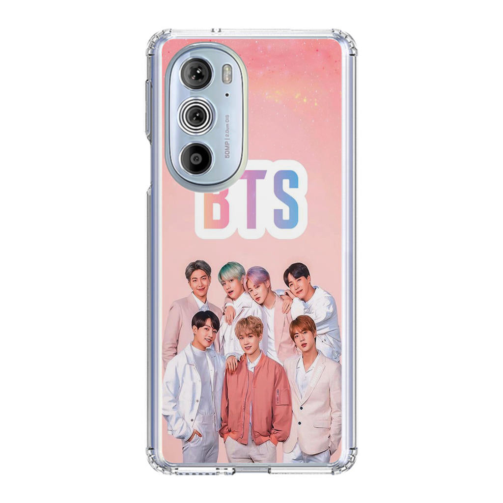 BTS Member in Pink Motorola Edge Plus 2022 Case