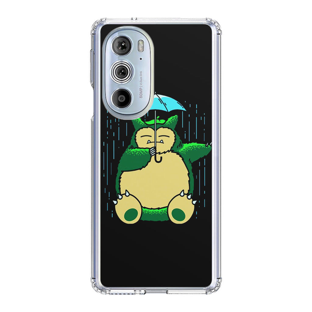 Cute Snorlax Umbrella Motorola Edge Plus 2022 Case