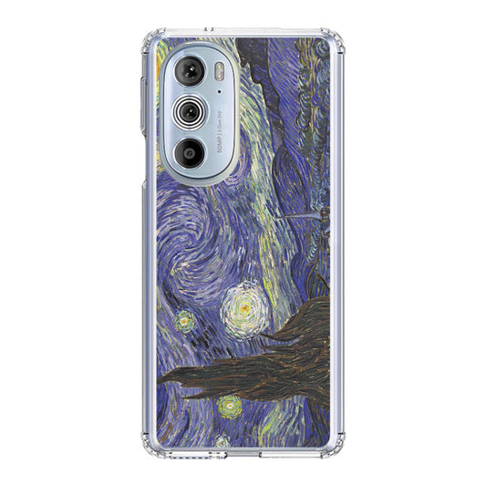 Dr Who Tardis In Van Gogh Starry Night Motorola Edge Plus 2022 Case