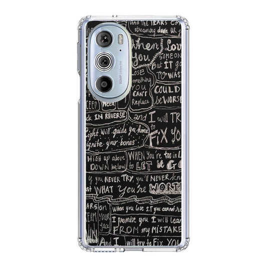 Fix You Lyrics Motorola Edge Plus 2022 Case