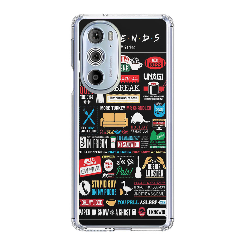 Friends TV Show Quotes Poster Motorola Edge Plus 2022 Case