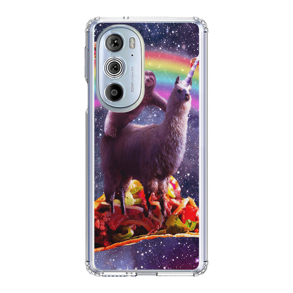 LLama And Sloth On Space Motorola Edge Plus 2022 Case