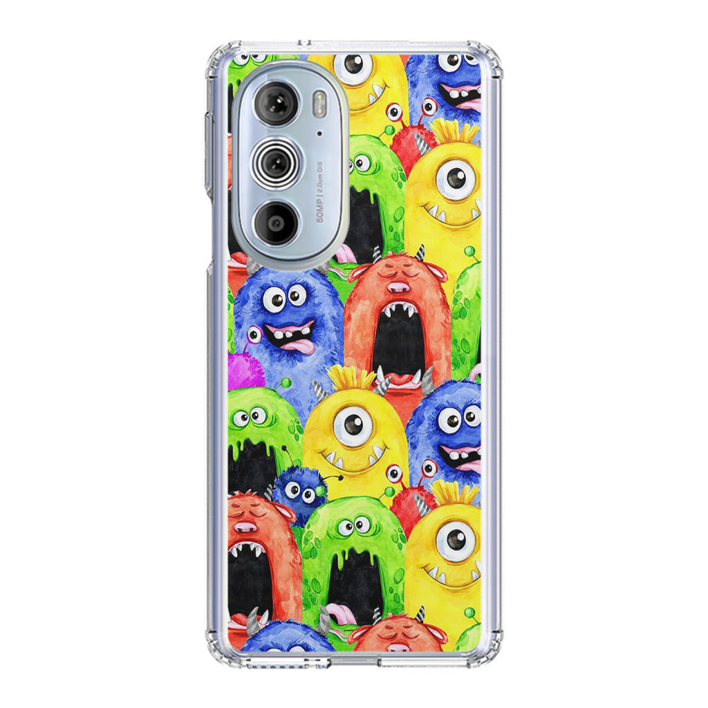 Monster Watercolor Art Motorola Edge Plus 2022 Case