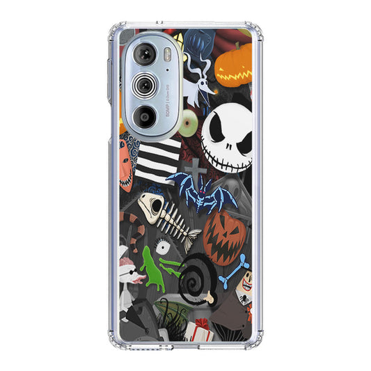 Nightmare Before Chrismast Collage Motorola Edge Plus 2022 Case