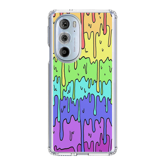 Pastel Kawaii Melting Rainbow Motorola Edge Plus 2022 Case