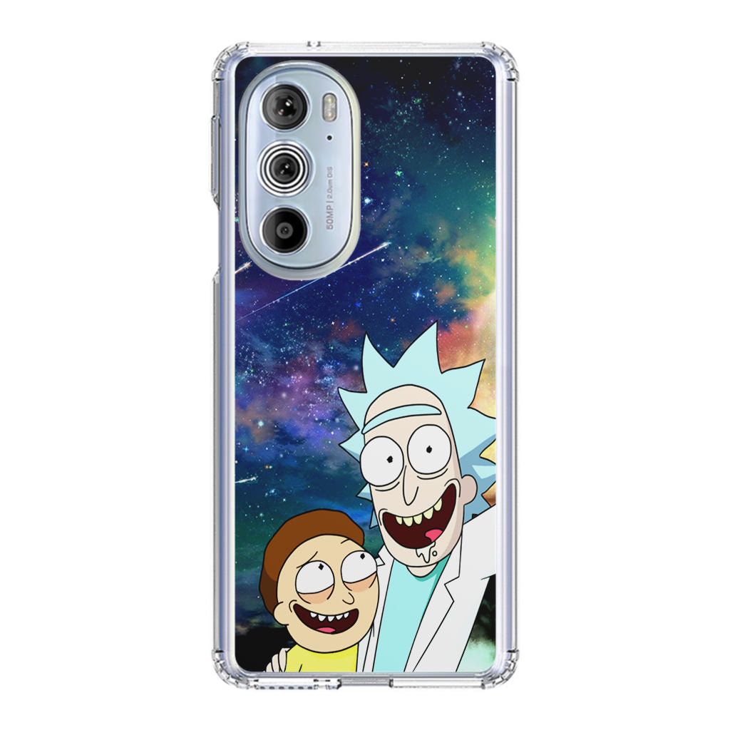 Rick And Morty In The Space Motorola Edge Plus 2022 Case