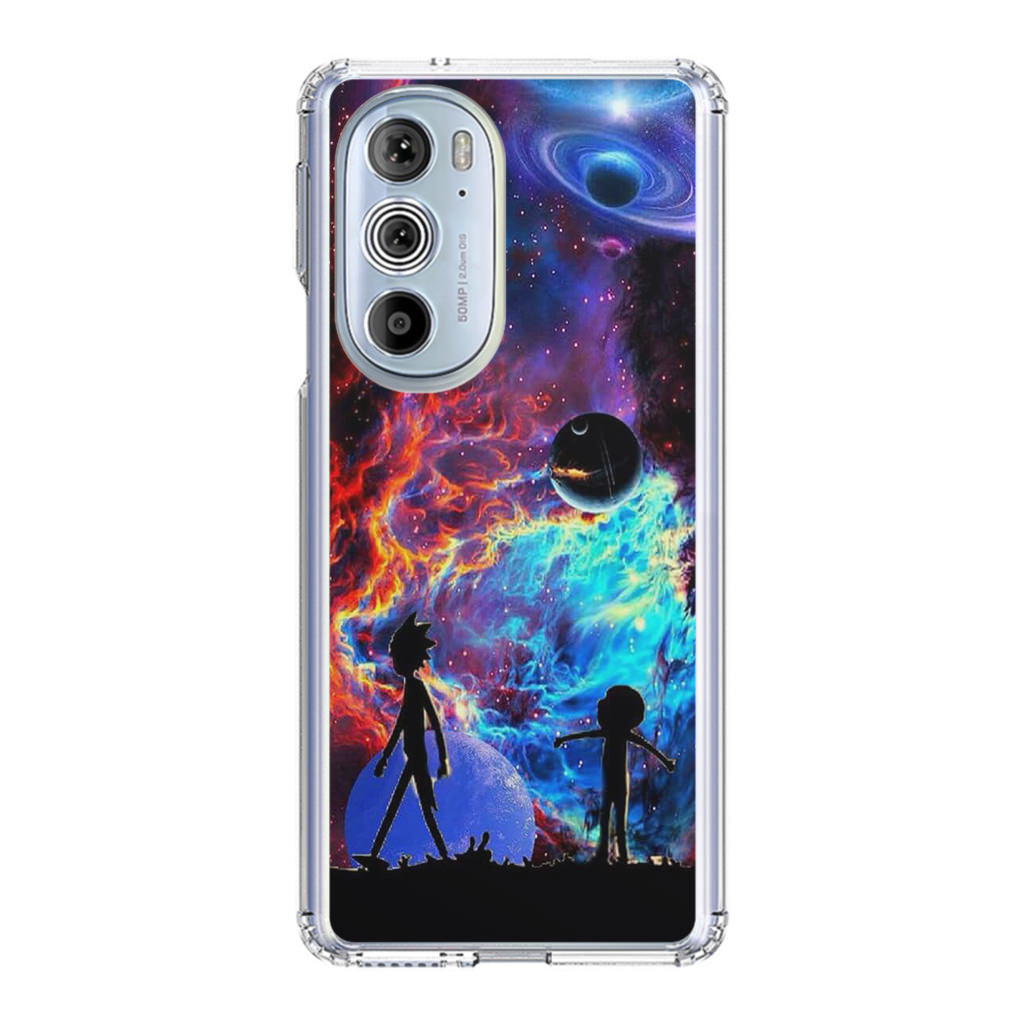 Rick And Morty Flat Galaxy Motorola Edge Plus 2022 Case