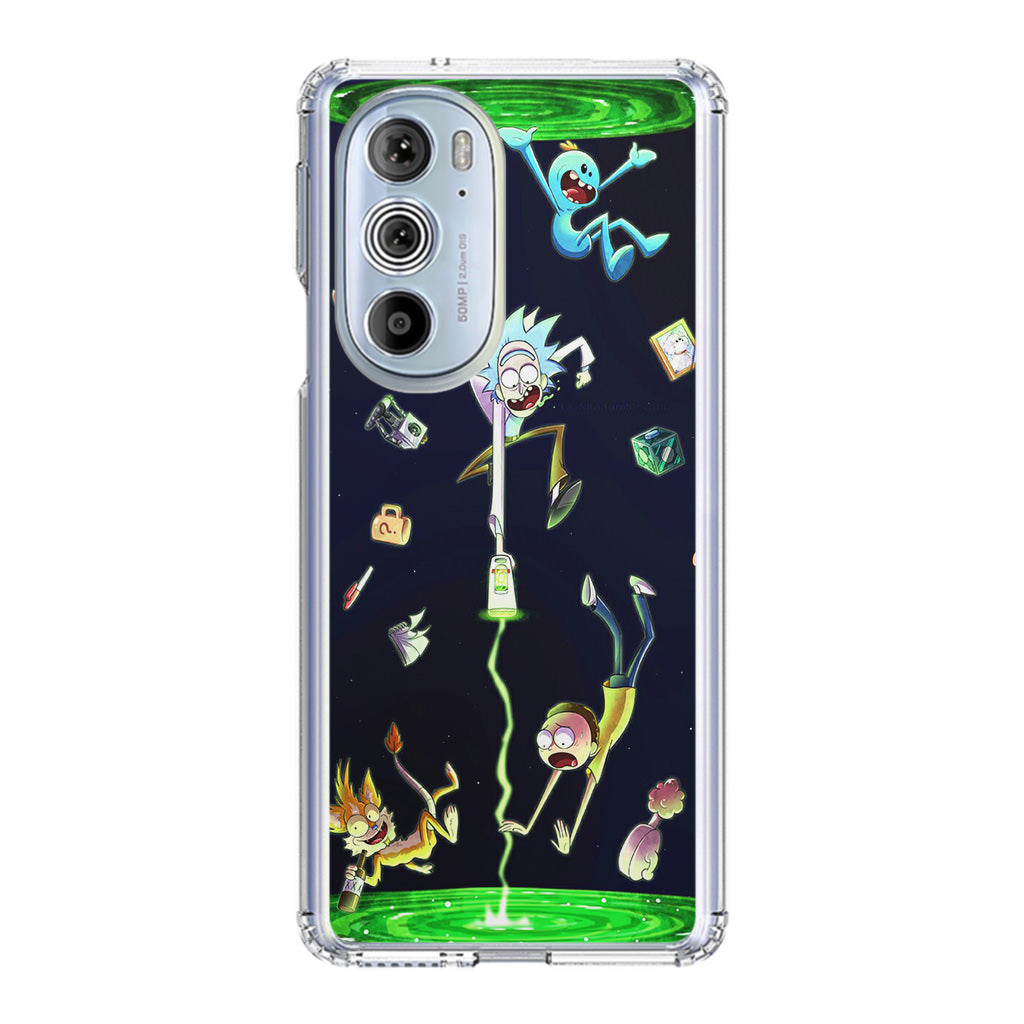 Rick And Morty Portal Fall Motorola Edge Plus 2022 Case