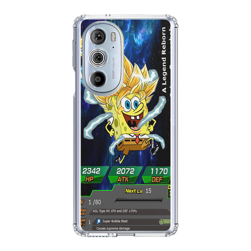 Super Saiyan Spongebob Card Motorola Edge Plus 2022 Case