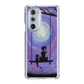 Girl Cat and Moon Motorola Edge Plus 2022 Case