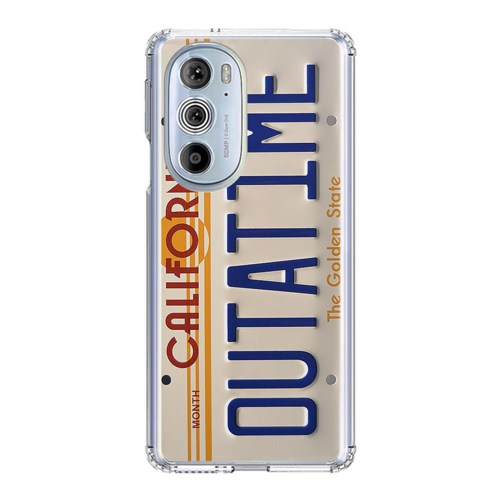 Back to the Future License Plate Outatime Motorola Edge Plus 2022 Case