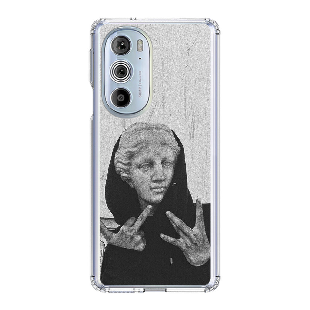 Greek Statue Wearing Hoodie Motorola Edge Plus 2022 Case