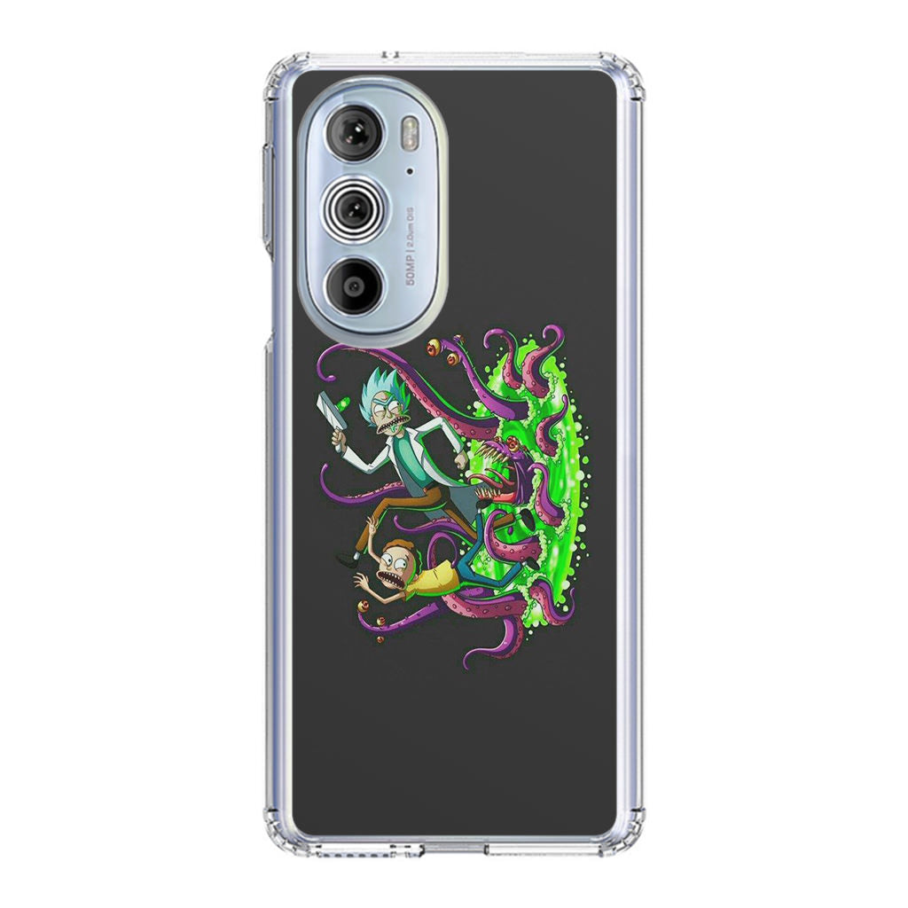 Rick And Morty Pass Through The Portal Motorola Edge Plus 2022 Case