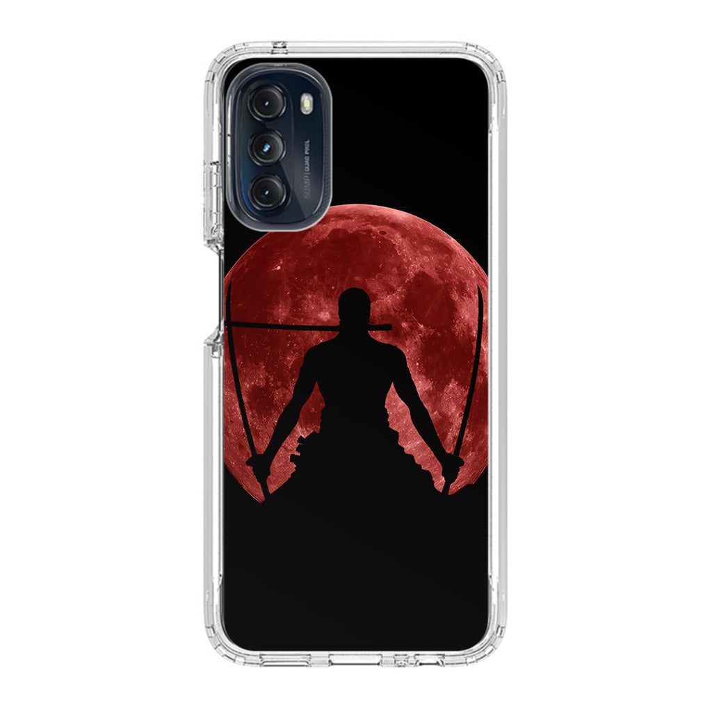 Silhouette Of Zoro In Santoryu Mode Motorola Moto G 5G 2022 Case