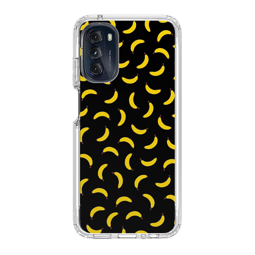 Bananas Fruit Pattern Black Motorola Moto G 5G 2022 Case