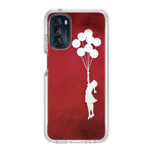 Banksy Girl With Balloons Red Motorola Moto G 5G 2022 Case