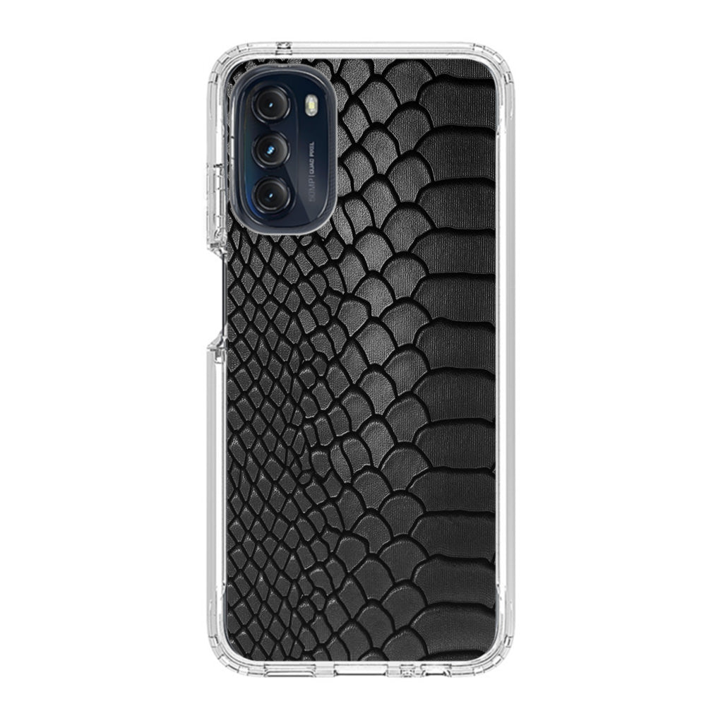 Black Snake Skin Texture Motorola Moto G 5G 2022 Case