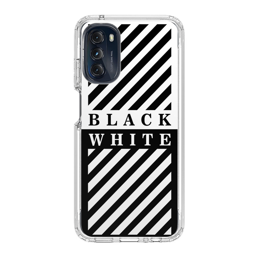 Black White Stripes Motorola Moto G 5G 2022 Case