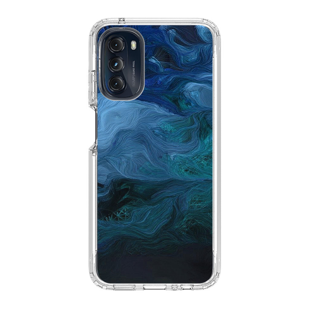 Blue Abstract Art Motorola Moto G 5G 2022 Case