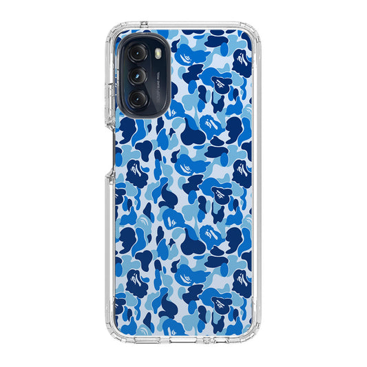 Blue Camo Motorola Moto G 5G 2022 Case