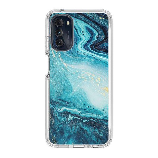 Blue Water Glitter Motorola Moto G 5G 2022 Case