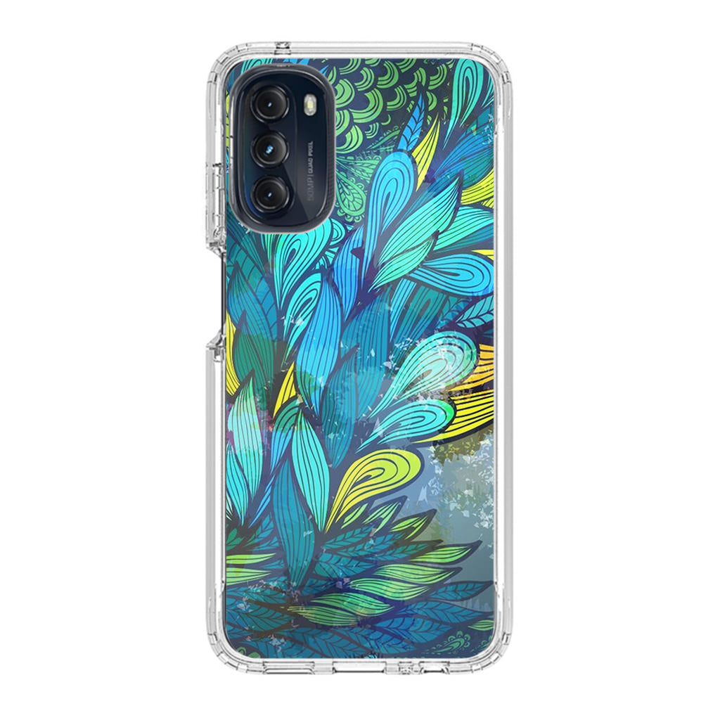 Colorful Art in Blue Motorola Moto G 5G 2022 Case